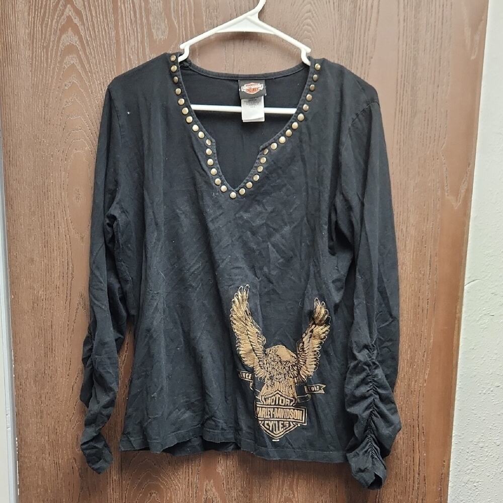 Harley-Davidson Black Long Sleeve with Eagle Design